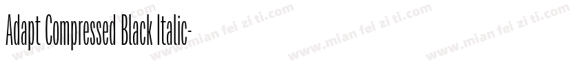 Adapt Compressed Black Italic字体转换